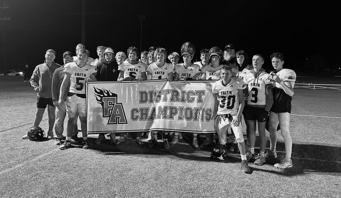 The Faith Academy of Marble Falls football team is the 2024 regular season with an undefeated district record. Contributed photo