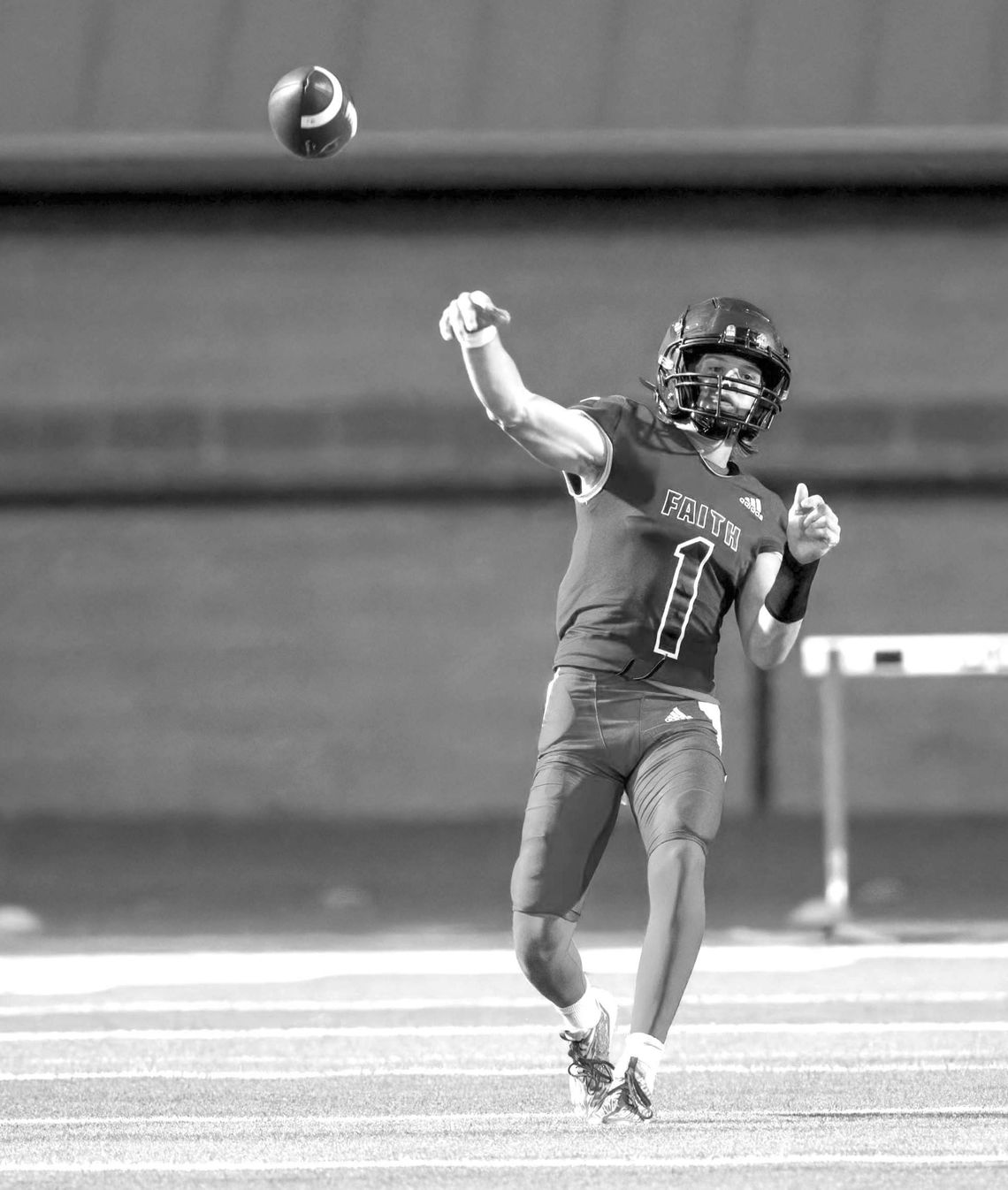 Junior quarterback Andrew Houy and the Flames took on Oglesby, a powerhouse in the University Interscholastic League. Contributed photos by Stennis Shotts