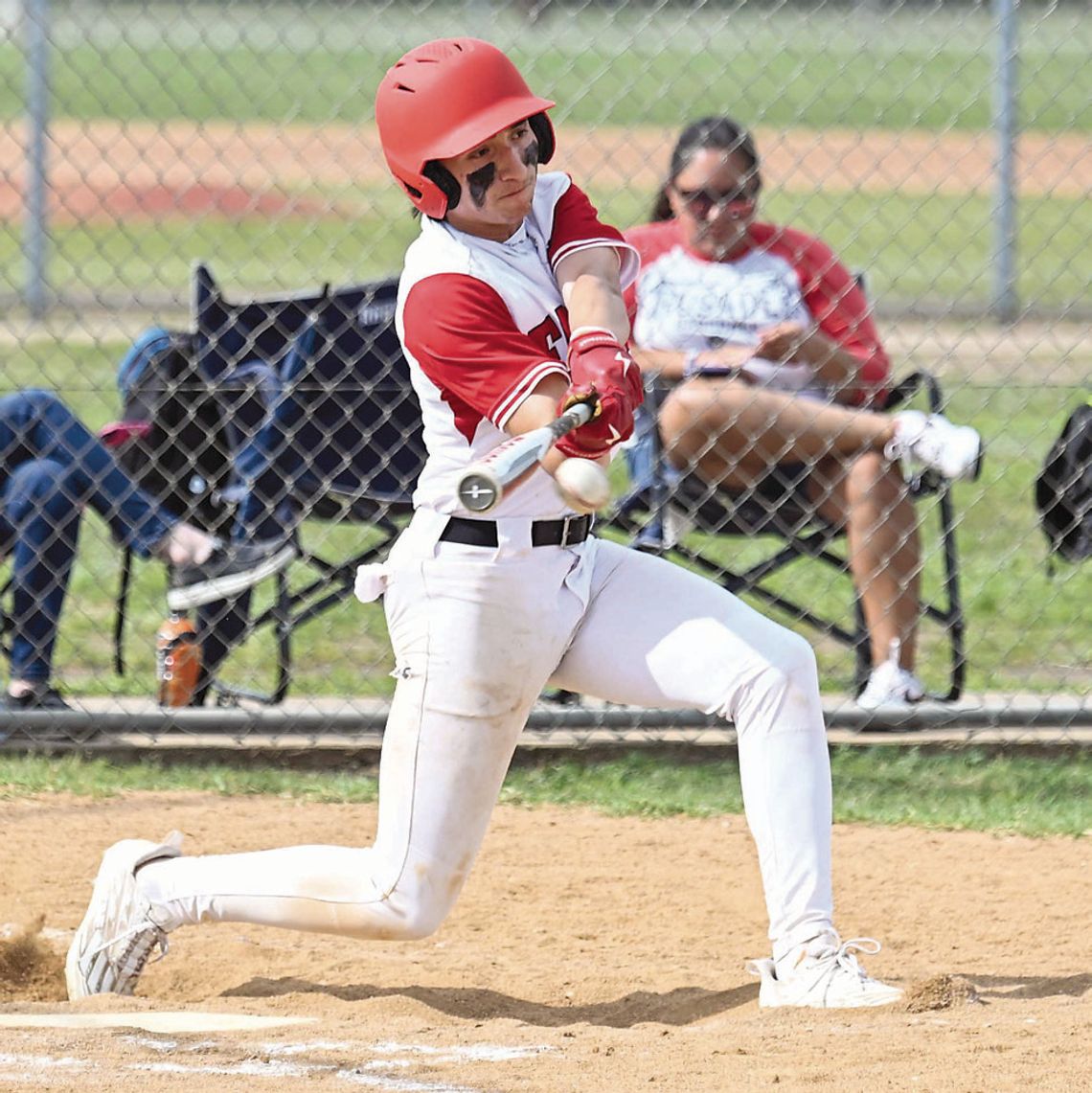 Once Cross Sanchez got on his base, he was in scoring position because of his speed to round the bases. It's also why he was a standout defender and a first team all-district selection. Contributed photos/Stennis Shotts