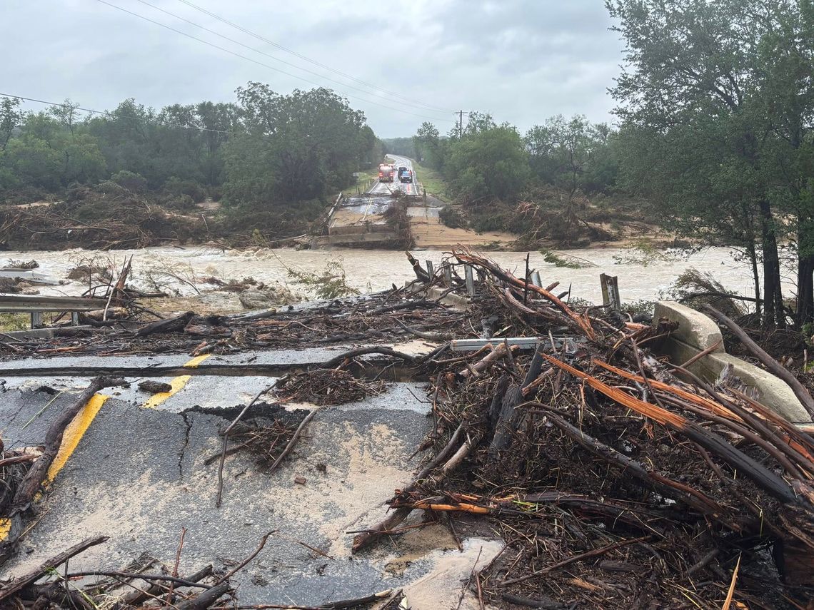 Flood-damaged bridge takes shape on RM 1431