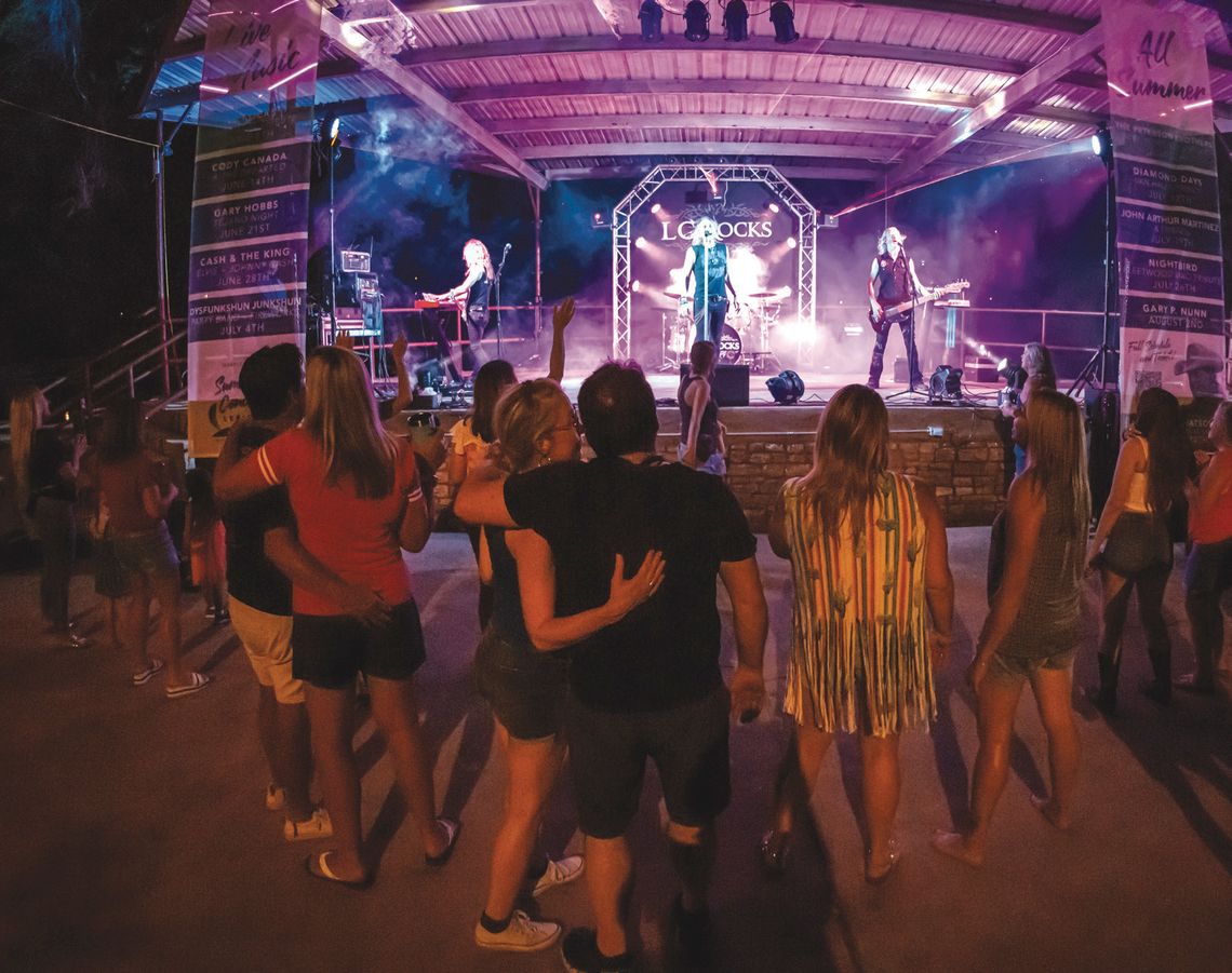 Fans could get up close to enjoy the LC Rocks band who played June 7 in Johnson Park thanks to the free summer concert series in Marble Falls. Another concert is scheduled in the park for tonight, June 14. Contributed photos/Ralph Arvesen Photography