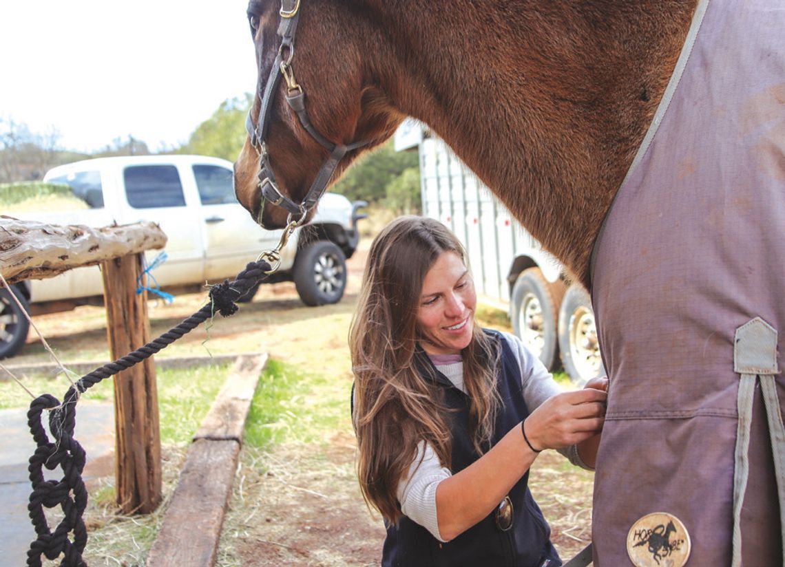 Area residents are working to keep animals or livestock sheltered and ensuring they can access non-frozen drinking water. On Jan. 17, Charlee Wilson-Caffee of Thunderhorse Outfitters at Reveille Peak Ranch