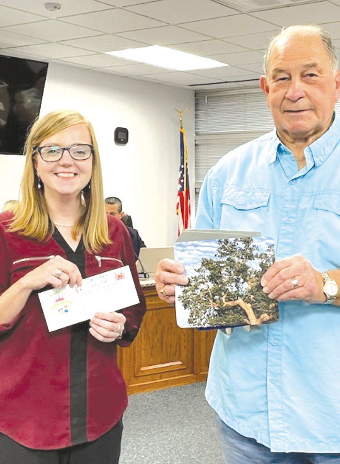 Alex Dupre submitted her photo, 'Daydreaming,' in the Granite Shoals Legacy Tree Photo Contest and won 3rd Place. Mayor Ron Monos recognized her and other winners during the Granite Shoals City Council meeting Aug. 27. Contributed photo