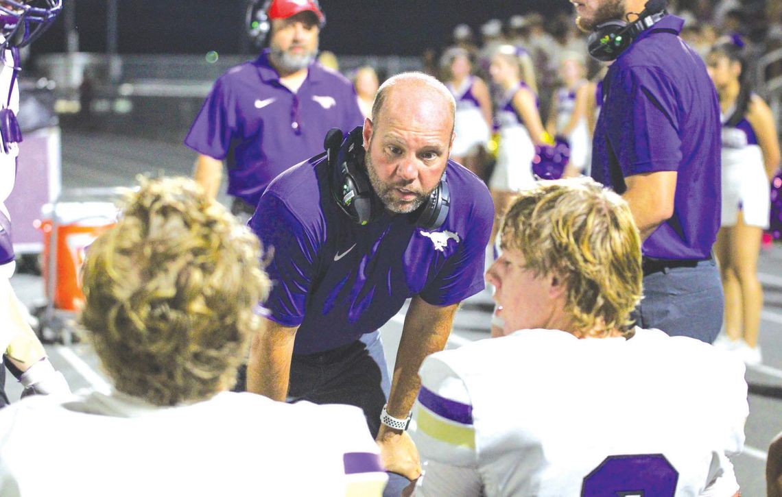 Homecoming 2024 Marble Falls head coach Keri Timmerman is in his first year of leading the Mustangs, who are looking to even their season record. Grace Gates/Luedecke Photography