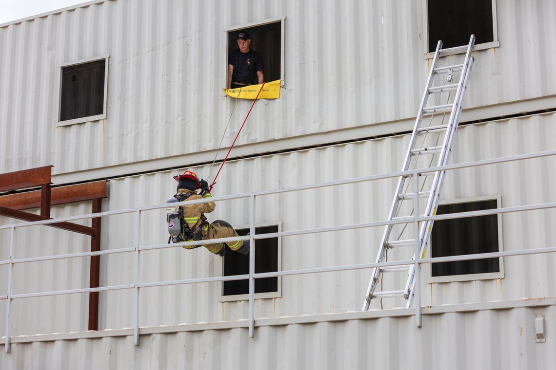 During the demonstration, firefighters performed a series of simulated emergency scenarios. Contributed/City of Horseshoe Bay