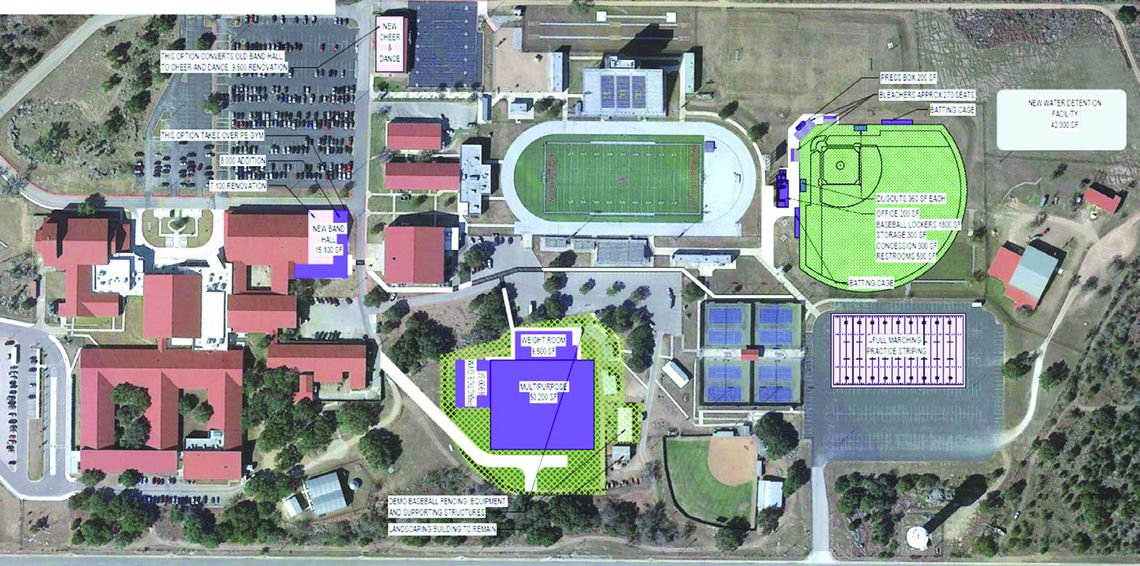 Proposition C is asking voters to approve bond funds for upgrades and improvements to athletic amenities, including a $26 million indoor facility. File graphic