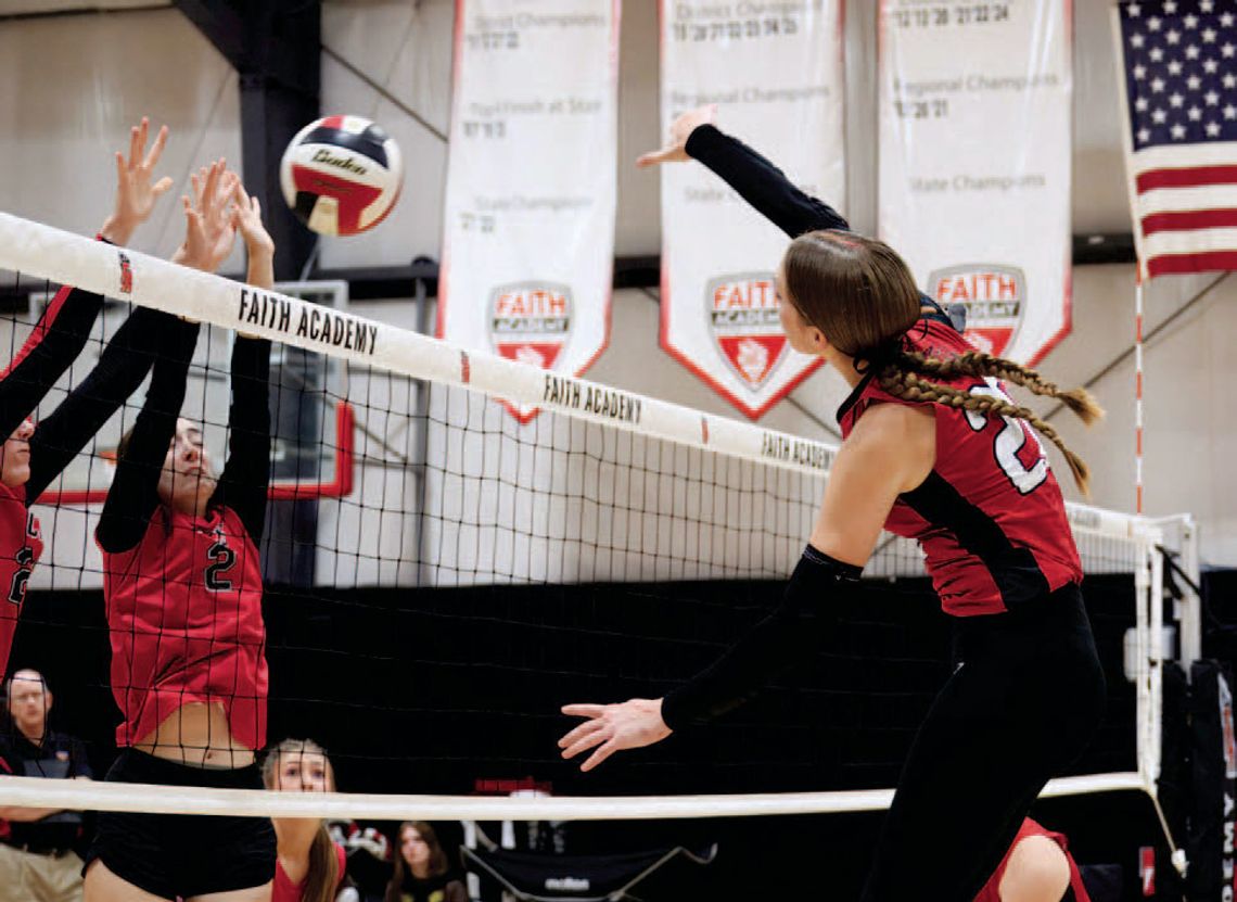 Lady Flames volleyball players earn huge road win in district play