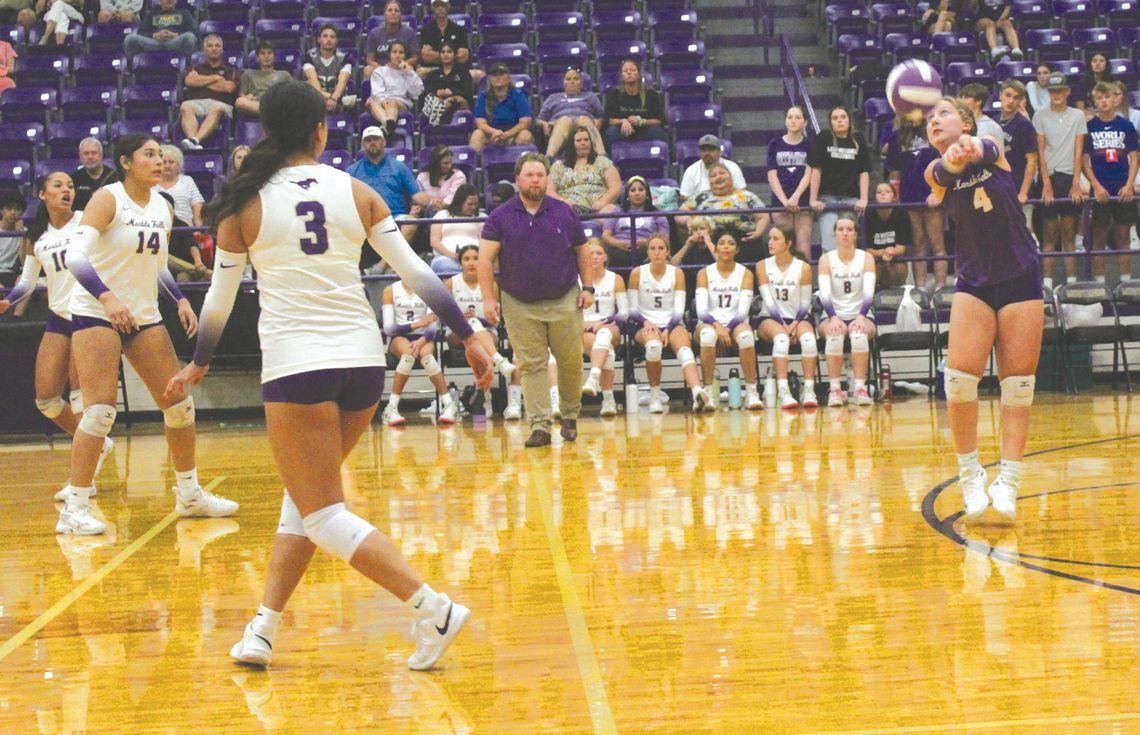 Junior libero Kenadi Dalton leads a back row that's unafraid to go after kills that come fast.