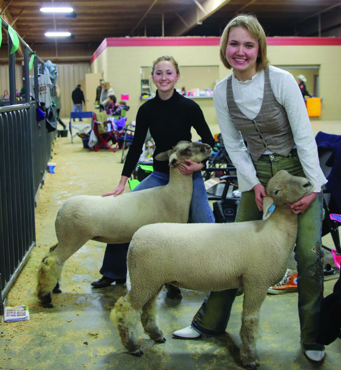 Ballerinas Grace and Lily Carpenter moved from stage to ring Jan. 9 for the Llano County Livestock Show at John L. Kuykendall Event Center. Photos by Martelle Luedecke/Luedecke Photography