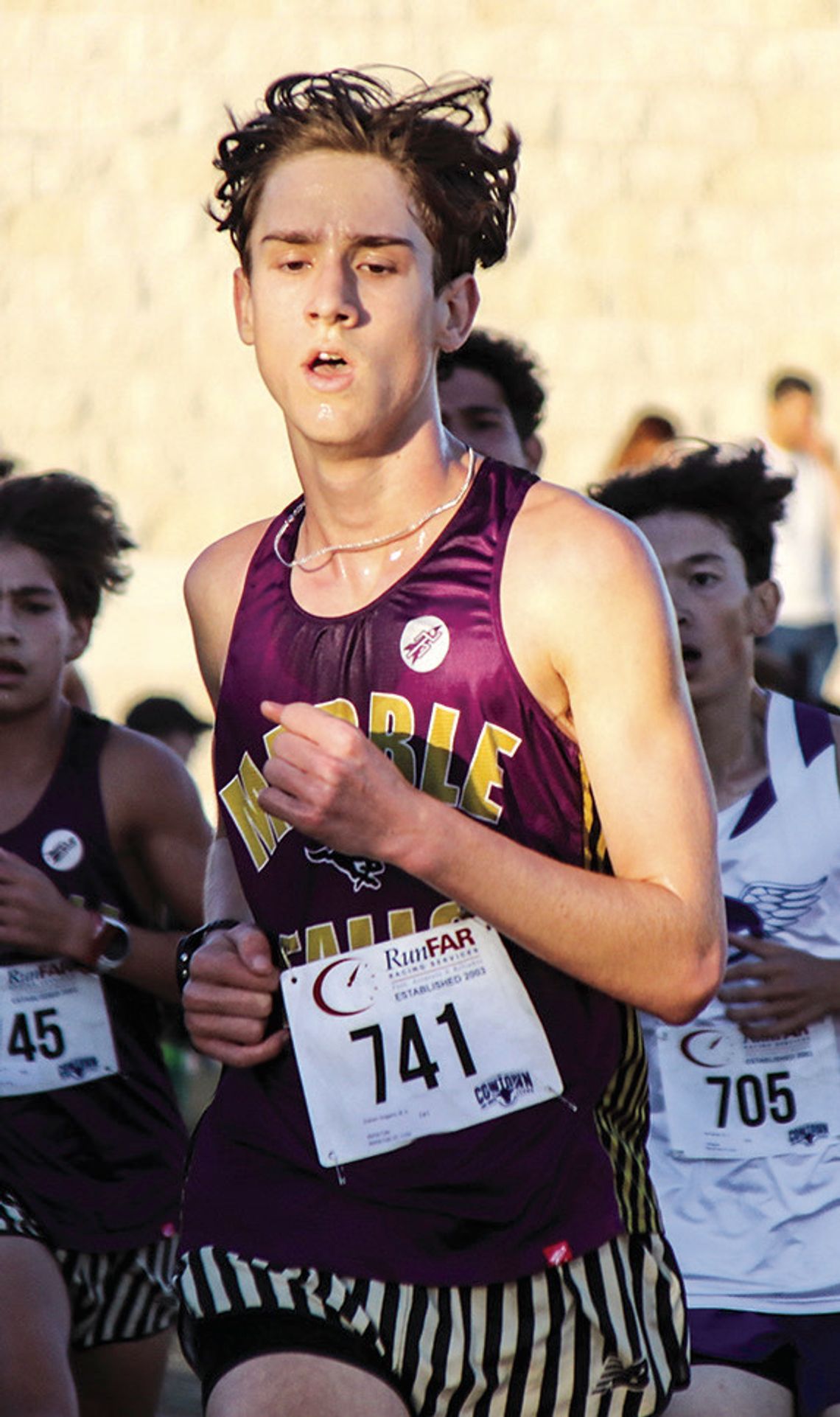 Contributed photos/Luedecke Photography Marble Falls freshman runner Graham Goggans is consistently running as the Mustangs' No. 2 athlete.