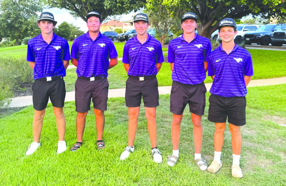 The Marble Falls High School boys golf team includes senior Ross Oelschleger (left), sophomore Camilo Montez, senior Kolton Pannell, senior Porter Vinson and sophomore John Alan Whittle. Contributed photo