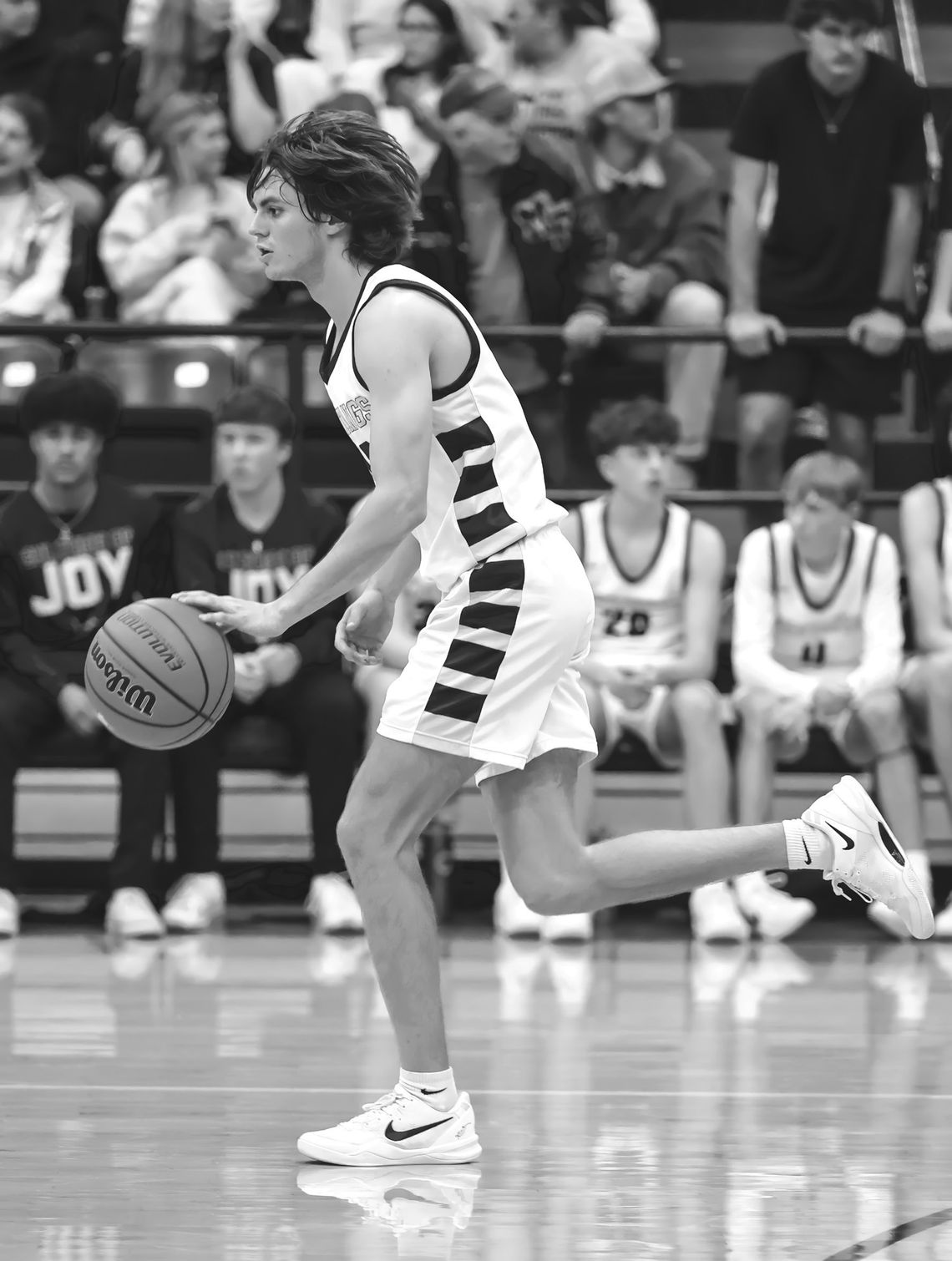 Senior forward Garen Jones scored almost half of the Mustangs' points against Georgetown Gate - way in a performance head coach John Berkman called 'phenomenal'.