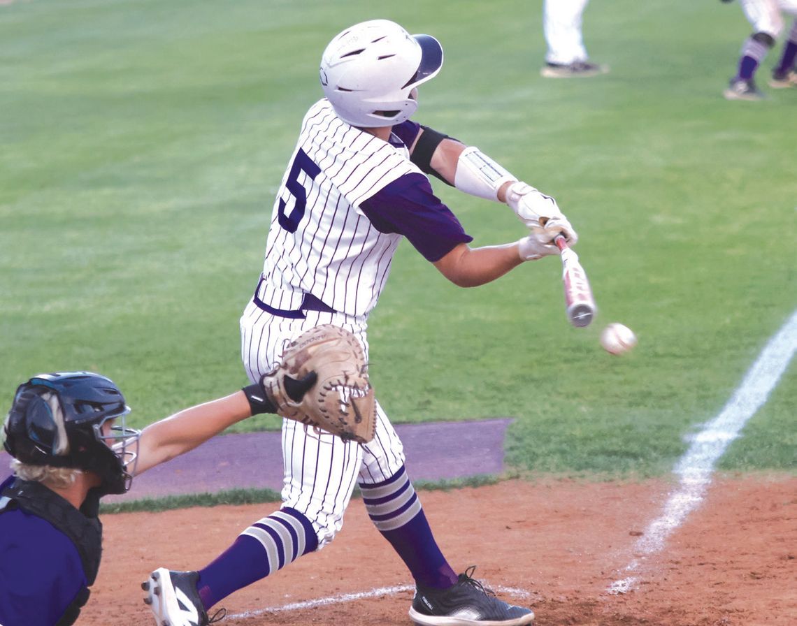 com Marble Falls freshman Crawford Mattox puts the ball in play for a Photos by Jennifer Fierro/TexasChalkTalk. RBI.
