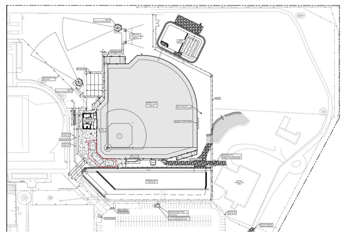 New baseball field work on deck