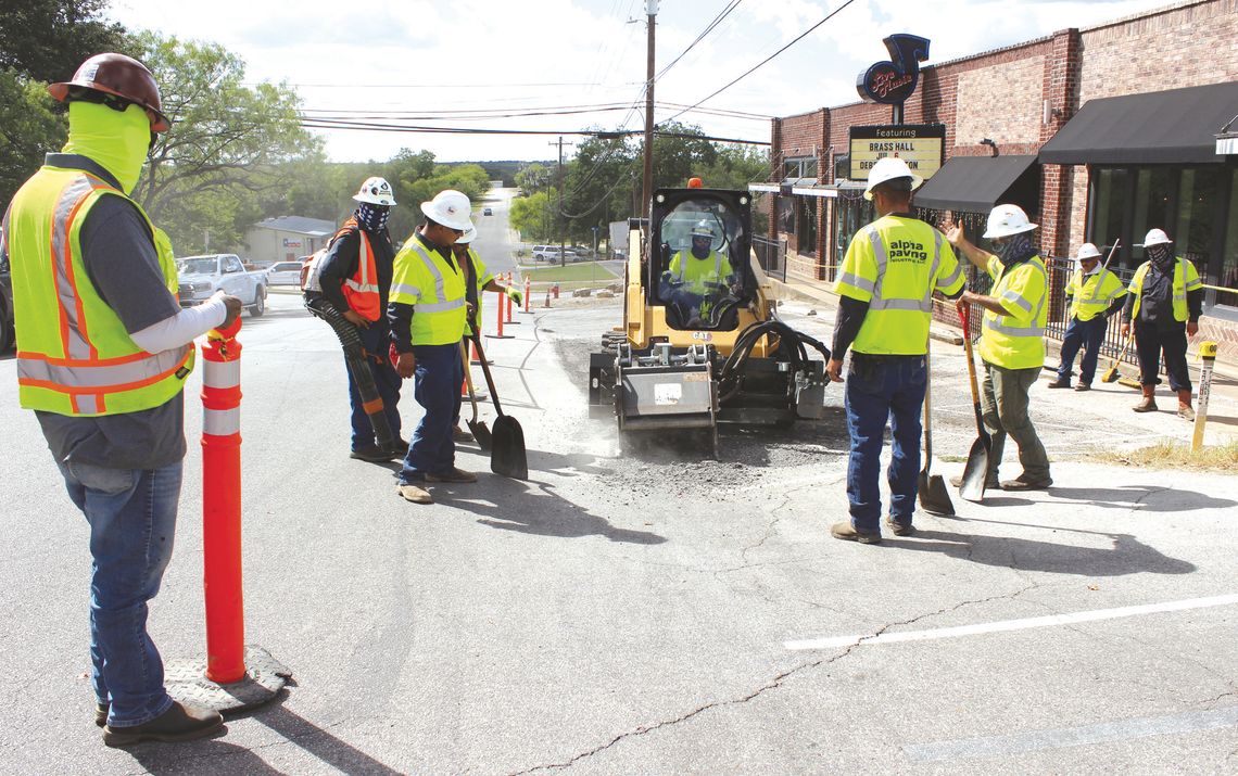 Street work signals bigger projects ahead in Marble Falls Connie Swinney/ The Highlander Crews launched into parking lot work in the 900 block of Third Street on Aug. 14. Visitors to downtown will begin to see upgrades and improvements to parking, streets and sidewalks this year.