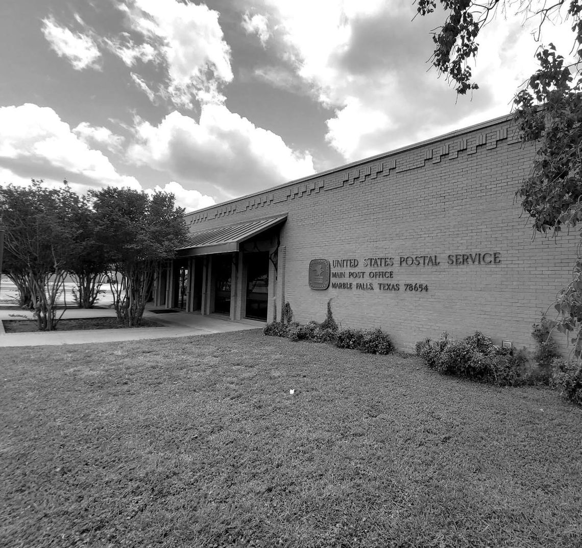 The Marble Falls Post Office was closed down on May 26 for law enforcement to assess that a 'suspicious' package was not a threat. Connie Swinney/The Highlander