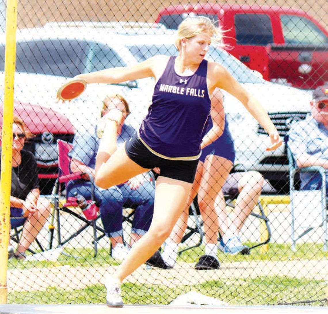 Martelle Luedecke/ Luedecke Photography Senior Kylie Roberts first picked up a discus in the fifth grade. She has one more meet before graduation – the Class 4A state meet.