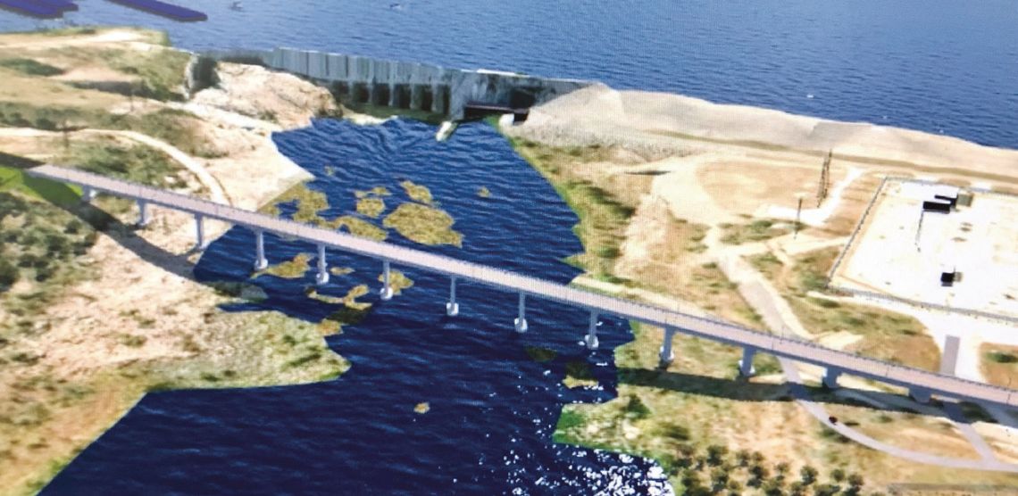 A portion of Wirtz Dam Road is typically underwater and utilized by LCRA and other entities primarily to move heavy equipment and construction components for the dam when Lake Marble Falls is lowered. File rendering