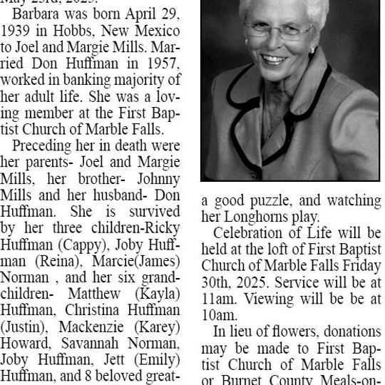 Barbara Kaye Huffman