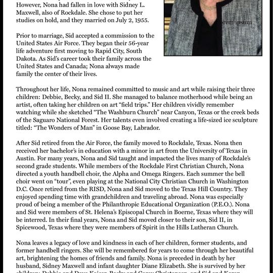 Nona Lee Dymke Maxwell